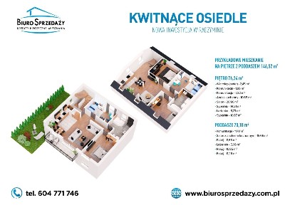 DWA POZIOMY DLA DUŻEJ RODZINY+2MP+OGRÓEK-MOŻLIWOŚĆ PODZIAŁU