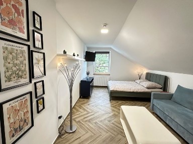 Przestronne studio z osobną kuchnią i salonem/sypialnią - Krzywoustego