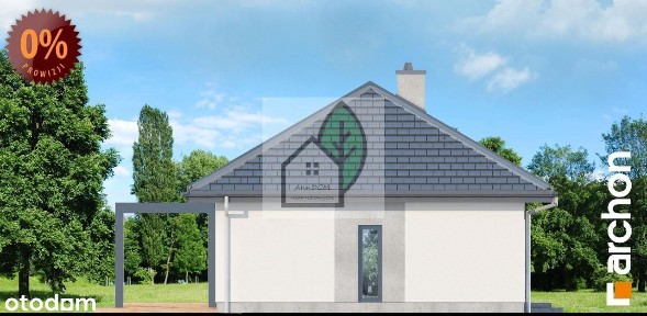 Atrakcyjny nowoczesny dom wolnostojący.