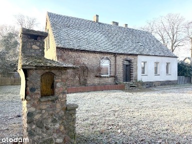 połowa domu w Stawie - duża działka