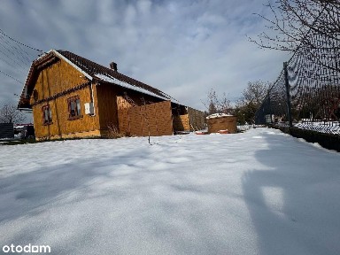 Dom z bali 80 m2-Równe Gm. Dukla, działka 9,75 a.