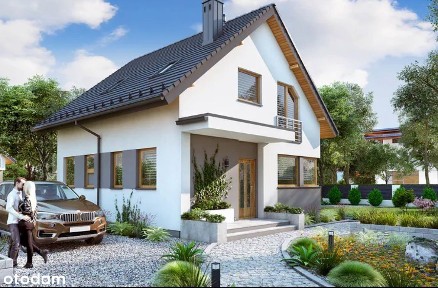 Dom wolnostojący w stanie surowym zamkniętym w Choczni - pow. 84,10 m2