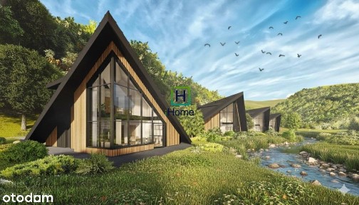 Wyjątkowy dom nad rzeką-Duże przeszklenia 4 sypial