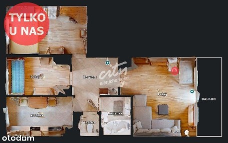 3 pok. na wynajem Centrum częściowo umeblowane