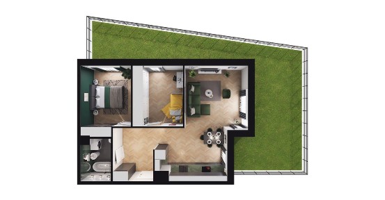 3-pokojowe mieszkanie 58m2 + ogródek Bezpośrednio