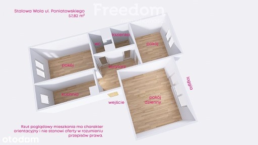 3-pokojowe mieszkanie na sprzedaż, Stalowa Wola