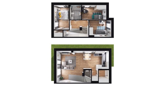 4-pokojowy dom 72m2 + ogródek Bezpośrednio