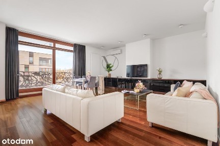 Przestronny apartament z tarasem w sercu Wilanowa