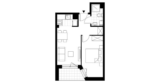 2-pokojowe mieszkanie 37m2 + loggia