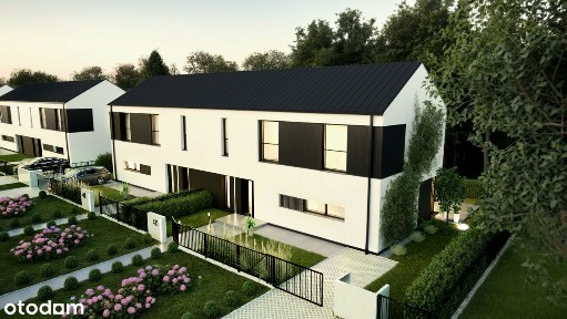 Nowoczesne domy w Zgierzu przy ul. Dolnej. Pompa ciepła, rekuperacja.