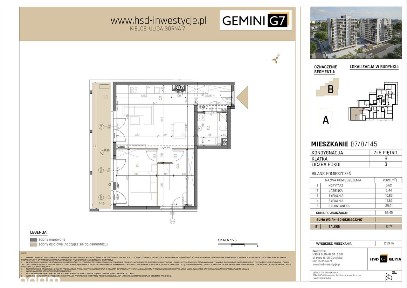Gemini G7 | mieszkanie 3-pok. | B7-8-145