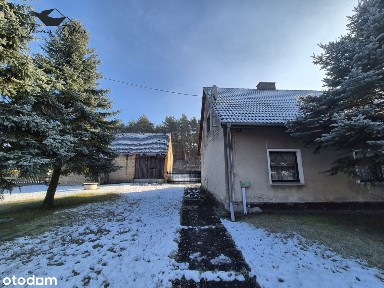 Dom pod lasem z zabudowaniami gospodarczymi 16km od Opola