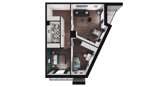 3-pokojowe mieszkanie 58m2 + 2 loggie