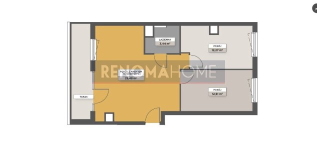 3 pokoje|centrum|taras|parking|Park|rzeka