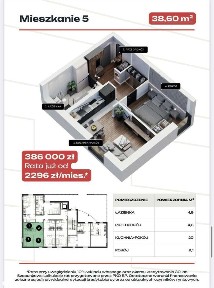 PROMOCJA!Nowe 2-pokojowe mieszkania wykończone POD KLUCZ-3 warianty