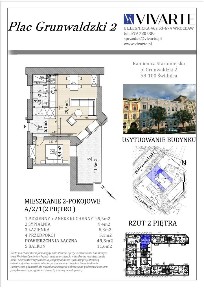 Mieszkanie 2-pokojowe 49,3 m2 z dużym tarasem 11,6 m2