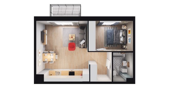 2-pokojowe mieszkanie 42m2 + balkon Bez Prowizji