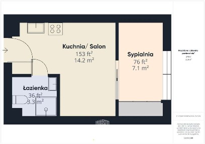 Stylowe mieszkanie 26,64 m² obok Magnolia Park