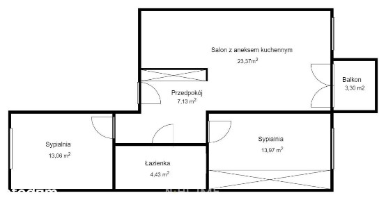 Rezerwacja! Trzy pokojowe mieszkanie z balkonem.