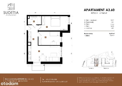 Apartamenty Sudetia | mieszkanie 3-pok. | A3.60
