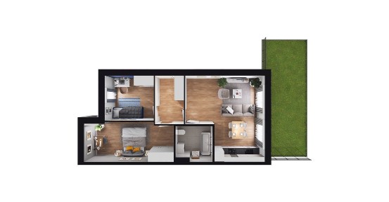 3-pokojowe mieszkanie 57m2 + ogródek Bez Prowizji