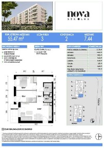 Osiedle Nova Szkolna Drzewica | 56,06m2 | Balkon 5,38 m2