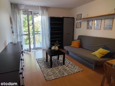 Przytulna kawalerka z widokiem na zieleń