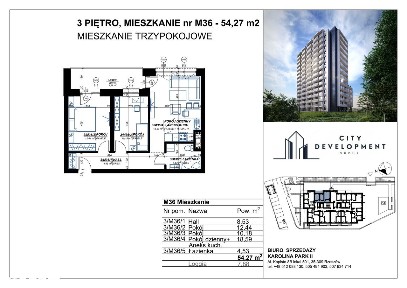 3-pokojowe mieszkanie 54m2 + loggia Bezpośrednio