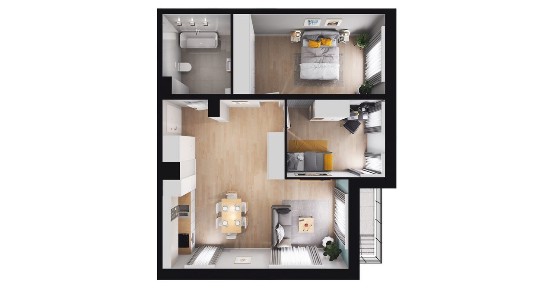 3-pokojowe mieszkanie 62m2 + balkon Bez Prowizji