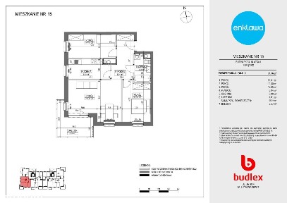 3-pokojowe mieszkanie 68m2 + balkon