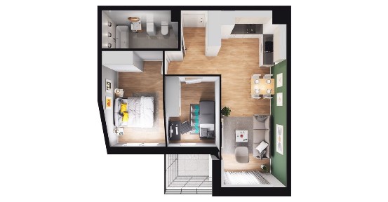 3-pokojowe mieszkanie 49m2 + balkon Bez Prowizji