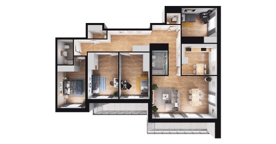 5-pokojowe mieszkanie 122m2 + 2 loggie