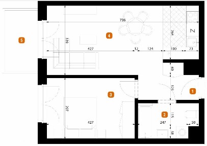 Mieszkanie, 45,62 m², Marki