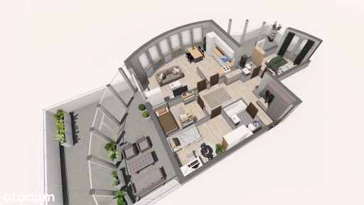 Mieszkanie + Tarasy 71 m2