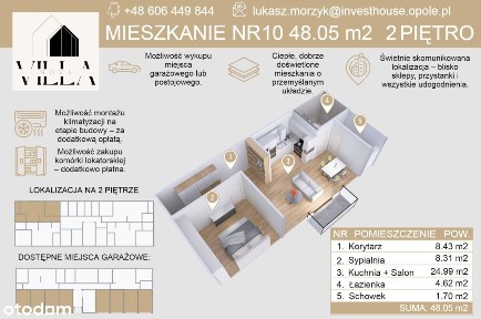 Mieszkanie, 48,07 m², Opole