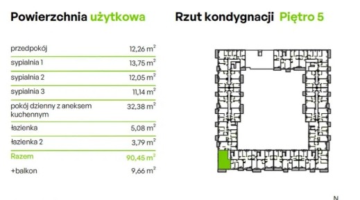 4 pokojowe mieszkanie z miejscem postojowym