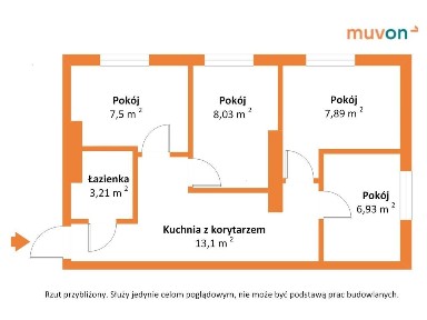 Łódz, ul. Cieszkowskiego, 4 pokoje, 46,5m2