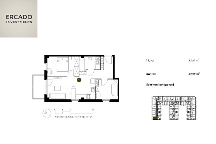 NAJTAŃSZY apartament 3 pokoje Gdańsk Śródmieście 47,57 m2