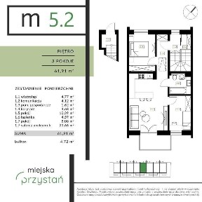 62m2+balkon+poddasze|7091zł/m2|3pokoje|