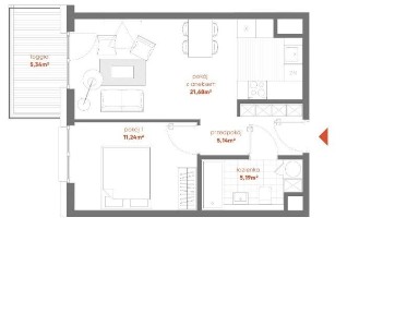 Apartament 2 pok. 43m2 + garaż + komórka, 1. Dzielnica w Katowicach
