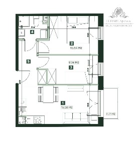 Mieszkanie 3pok. o pow 43,43m2 z balkonem 2,2m2/ Ż