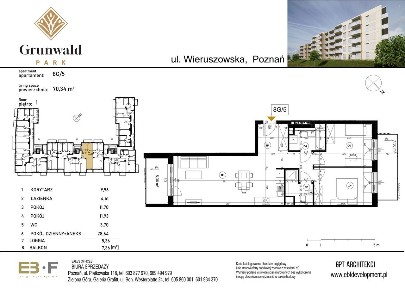 Grunwald Park | mieszkanie 3-pok. | 8G5