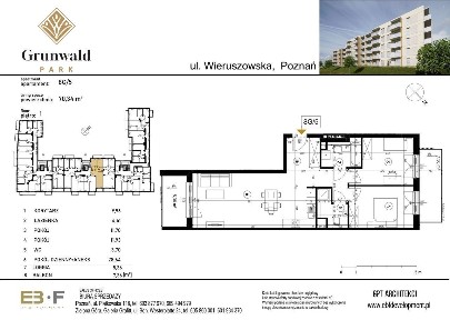 Grunwald Park | mieszkanie 3-pok. | 8G5