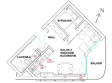 2-pokojowe mieszkanie z dużym balkonem