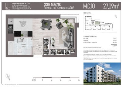 Kawalerka - Umeblowana - Miejsce w hali