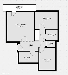 4 pokojowe mieszkanie 60,19 m2, balkon, piwnica, klimatyzacja