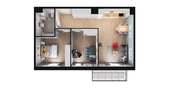 3-pokojowe mieszkanie 64m2 + balkon