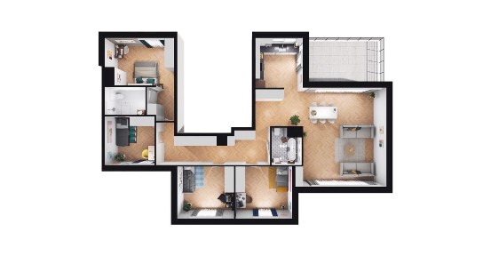 5-pokojowe mieszkanie 123m2 + loggia Bez Prowizji