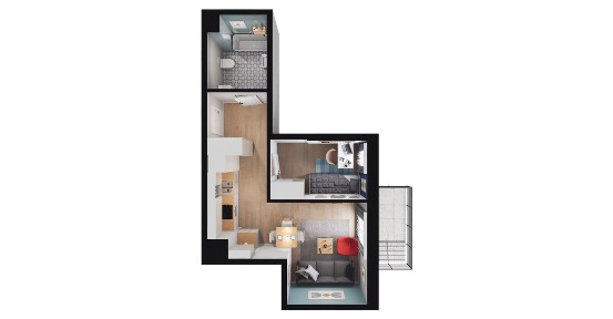 2-pokojowe mieszkanie 33m2 Bezpośrednio