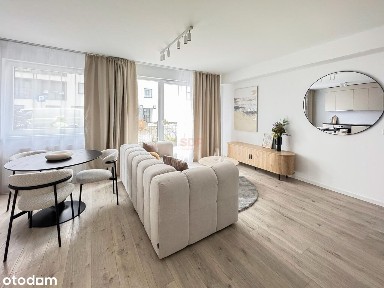 Pięknie wykończone dwa pokoje z tarasem - 15 min spacerem od rynku